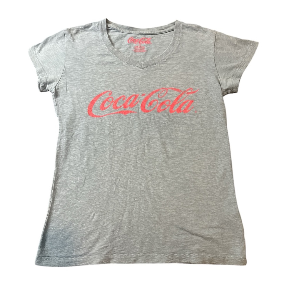Coca Cola Blue/Gray and Red Short Sleeve V Neck Tee
Medium